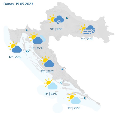 Prognoza danas, 19.05.2023.