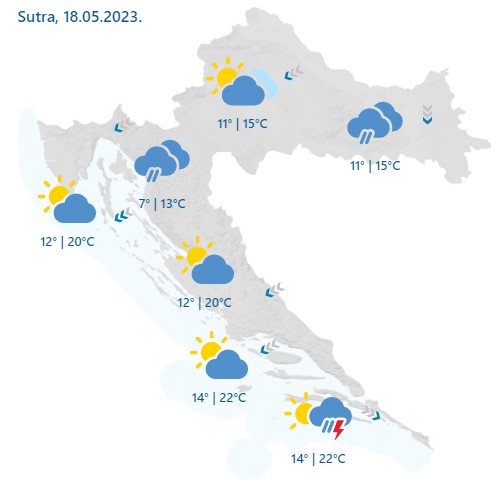 Prognoza sutra, 18.05.2023.