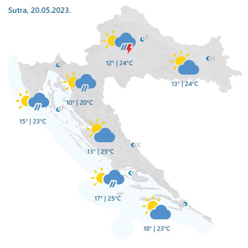 Prognoza sutra, 20.05.2023.