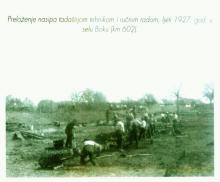 Izrada nasipa u selu Bok na Savi 1927.